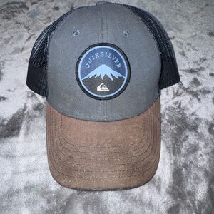 Quiksilver Black and Brown Trucker Hat
